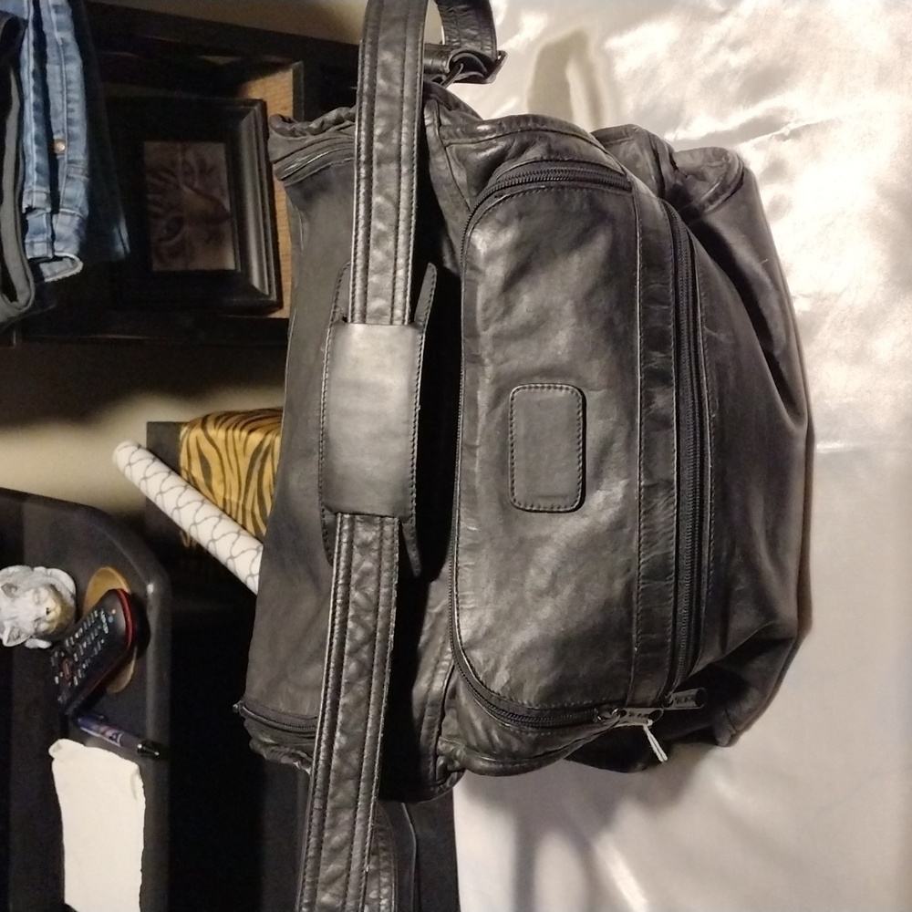 Vintage Tumi leather travel bag
